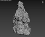 Low poly Snow Rock B-190426