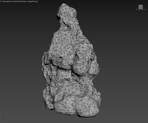 Low poly Snow Rock B-190426