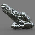 Low poly Snow Rock B-190426
