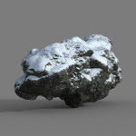 Low poly Snow Rock B-190426
