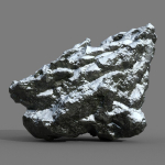 Low poly Snow Rock B-190426
