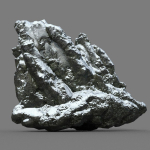 Low poly Snow Rock B-190426