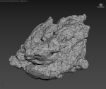 Low poly Snow Rock B-190426