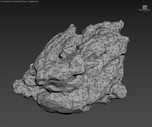 Low poly Snow Rock B-190426