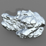 Low poly Snow Rock B-190426