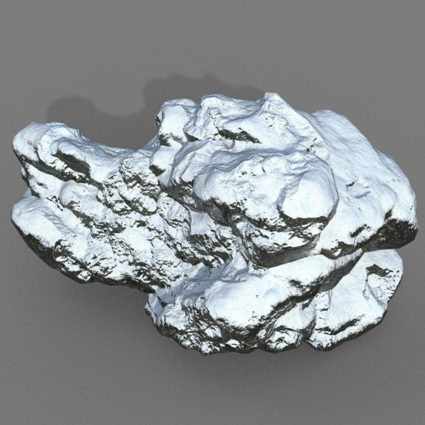 Low poly Snow Rock B-190426