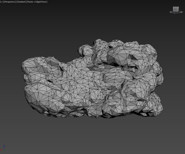 Low poly Snow Rock B-190426