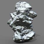 Low poly Snow Rock B-190426