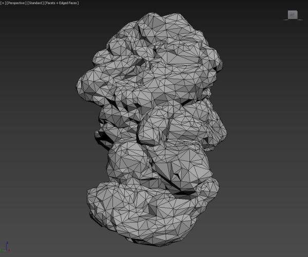Low poly Snow Rock B-190426