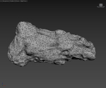 Low poly Snow Rock B-190426