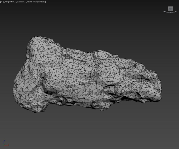 Low poly Snow Rock B-190426