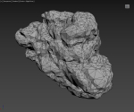 Low poly Snow Rock B-190426
