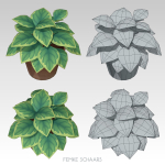 Low-Poly Stylized Flower Pot Plants Pack