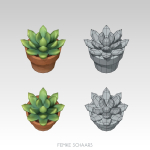Low-Poly Stylized Flower Pot Plants Pack