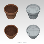 Low-Poly Stylized Flower Pot Plants Pack