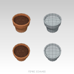 Low-Poly Stylized Flower Pot Plants Pack