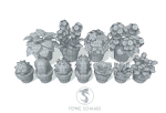Low-Poly Stylized Flower Pot Plants Pack