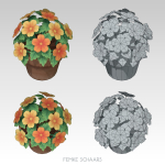 Low-Poly Stylized Flower Pot Plants Pack