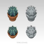 Low-Poly Stylized Flower Pot Plants Pack