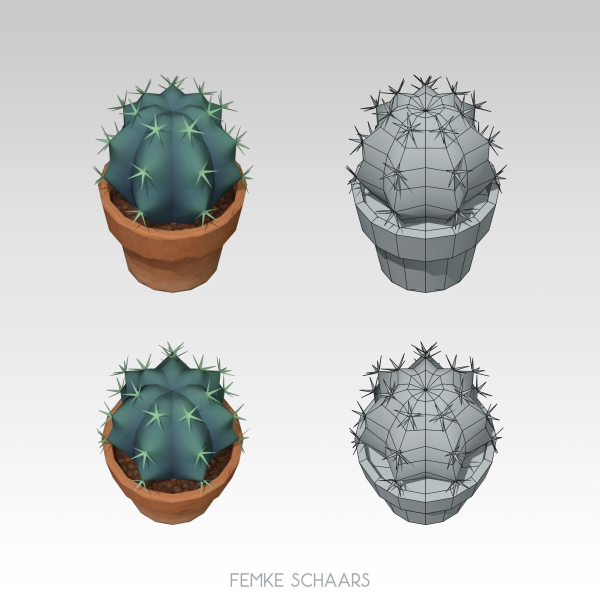 Low-Poly Stylized Flower Pot Plants Pack