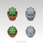 Low-Poly Stylized Flower Pot Plants Pack