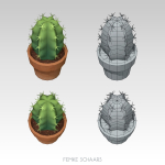 Low-Poly Stylized Flower Pot Plants Pack