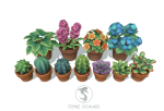 Low-Poly Stylized Flower Pot Plants Pack