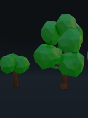 Low Poly trees four
