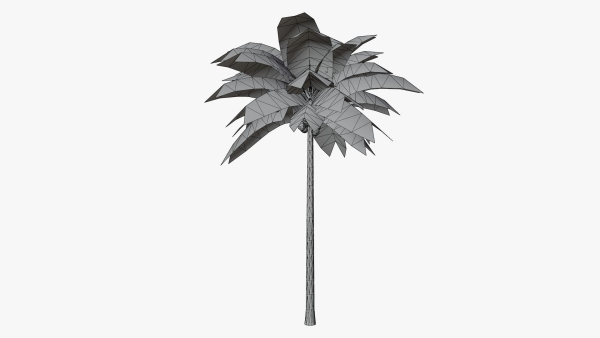 Lowpoly Coconut Palm v1