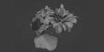 Lowpoly Pot Plants collection vol 228-Blender