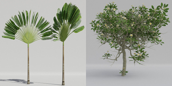 Luxcore Tropical Trees and Vegetation pack