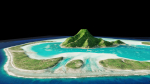 maupiti island 3d model terrain