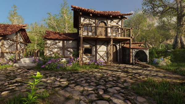 Medieval Bridge Scene