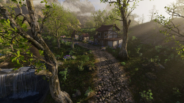 Medieval Bridge Scene