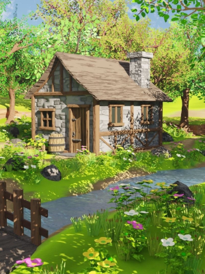 Medieval House In Forest