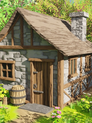 medieval-house-in-forest-3d-model-4180c8020e