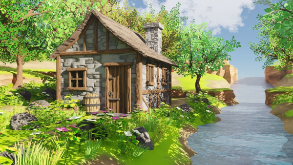 Medieval House In Forest