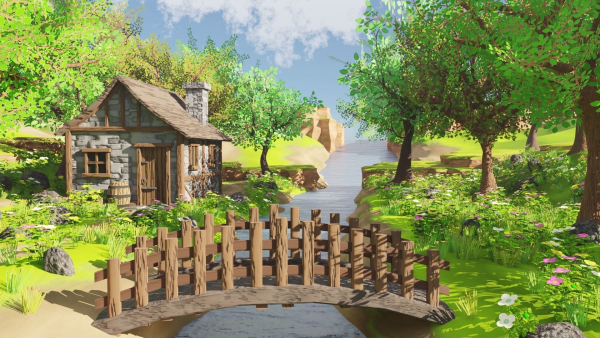 Medieval House In Forest
