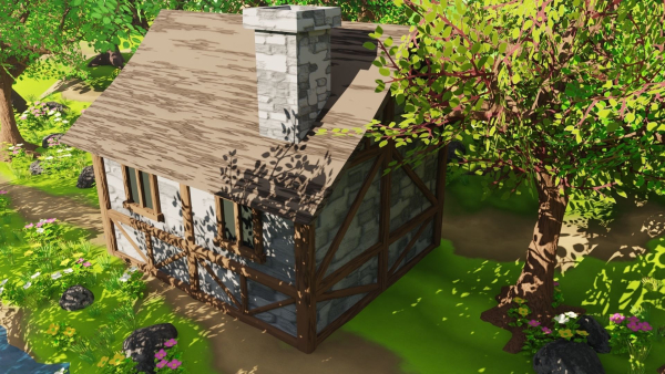 Medieval House In Forest