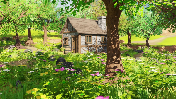 Medieval House In Forest