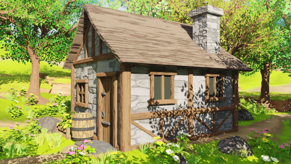Medieval House In Forest