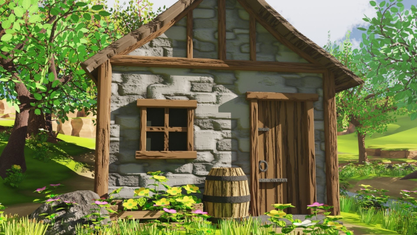 Medieval House In Forest