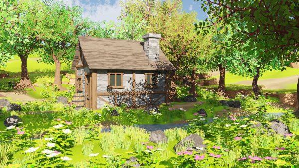 Medieval House In Forest