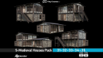 Medieval Houses Pack 31-32-33-34-35 - 4K Textures Game Ready