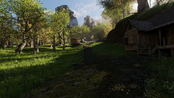 Medieval Pathway Scene