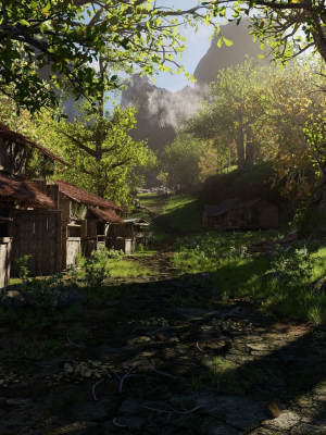 Medieval Pathway Scene