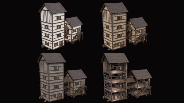 Medieval Village Pack 3 - 4 Assets - 4K Textures Game Ready
