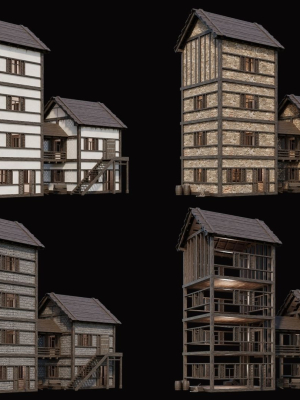 Medieval Village Pack 3 - 4 Assets - 4K Textures Game Ready