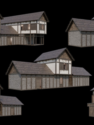 Medieval Village Pack  - 5 Assets - 4K Textures Game Ready