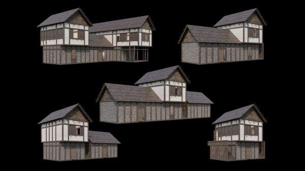 Medieval Village Pack  - 5 Assets - 4K Textures Game Ready